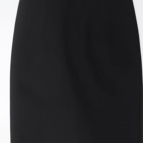Marks and Spencer Womens Beige Polyester Straight & Pencil Skirt Size 8 Zip