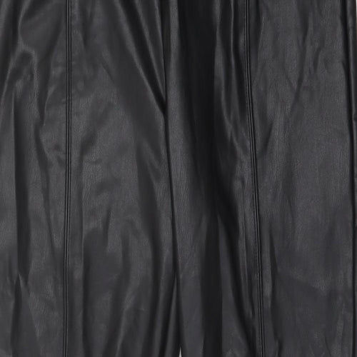 Marks and Spencer Womens Black Polyester Trousers Size 18 L25 in Regular