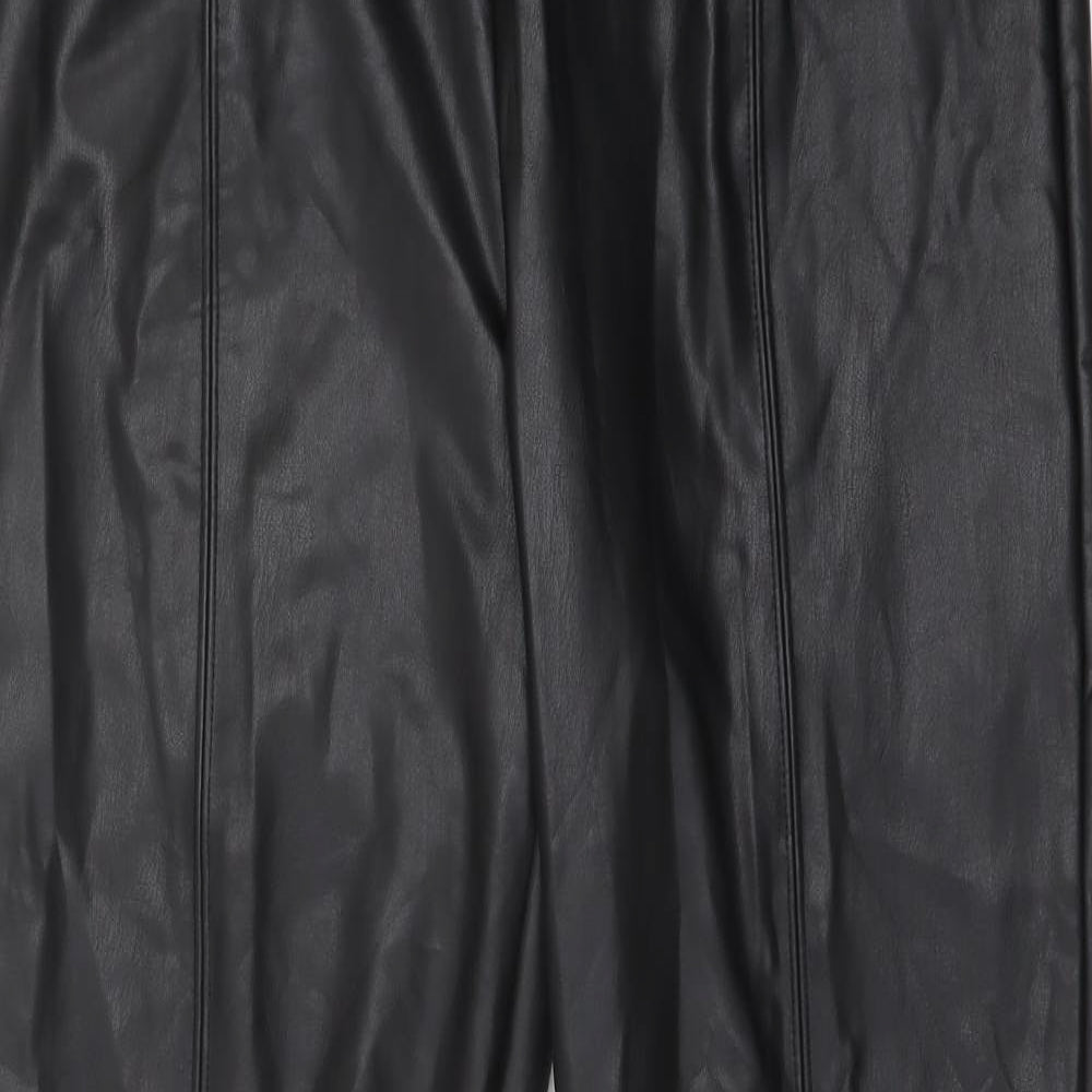 Marks and Spencer Womens Black Polyester Trousers Size 18 L25 in Regular