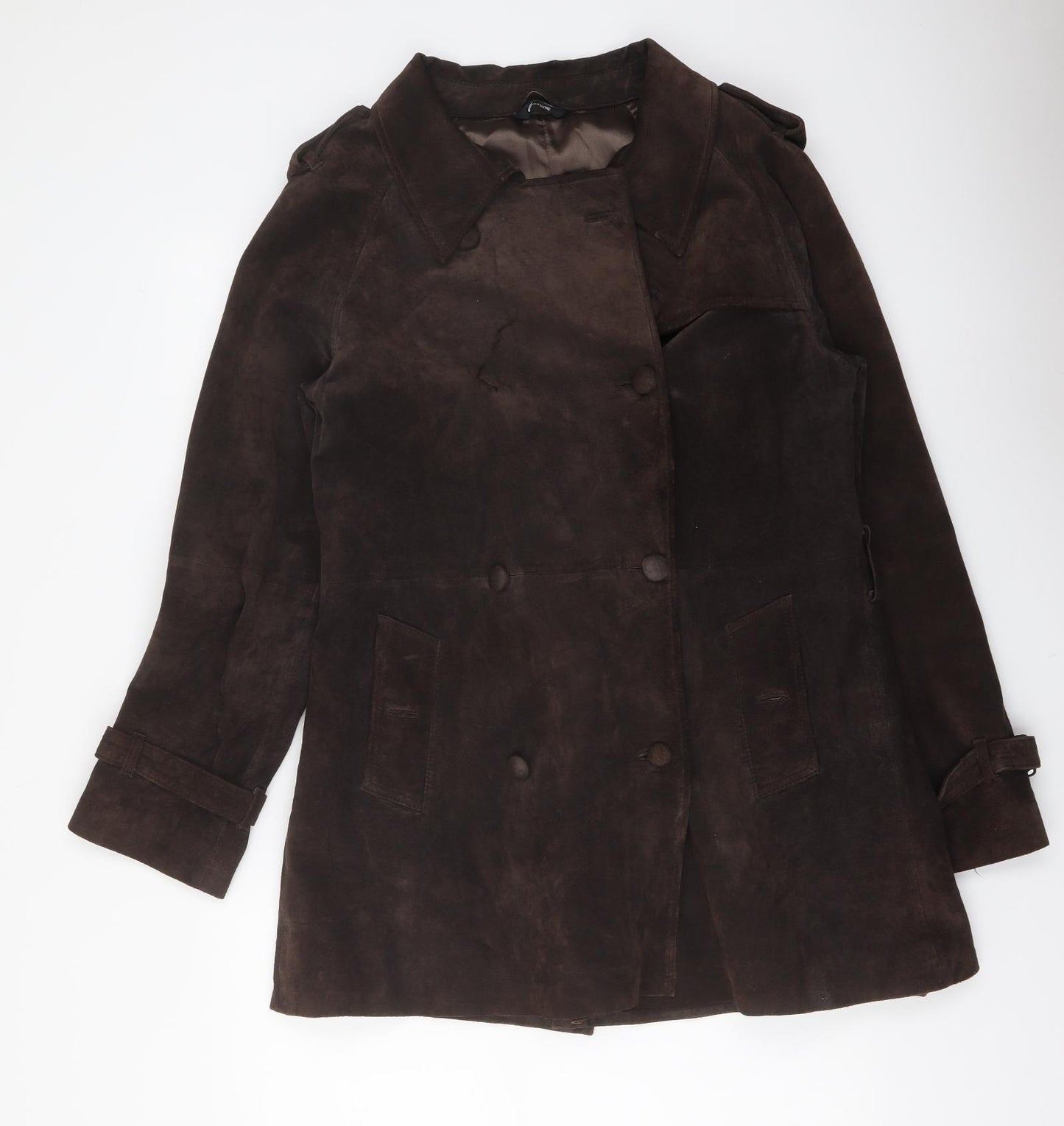 New Look Womens Brown Jacket Size 14 Button