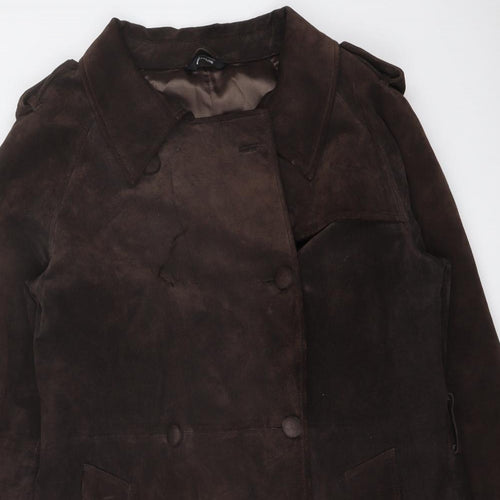 New Look Womens Brown Jacket Size 14 Button