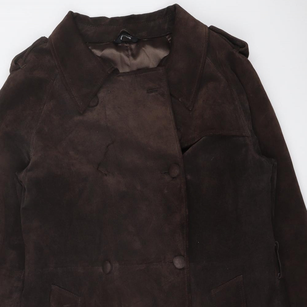 New Look Womens Brown Jacket Size 14 Button
