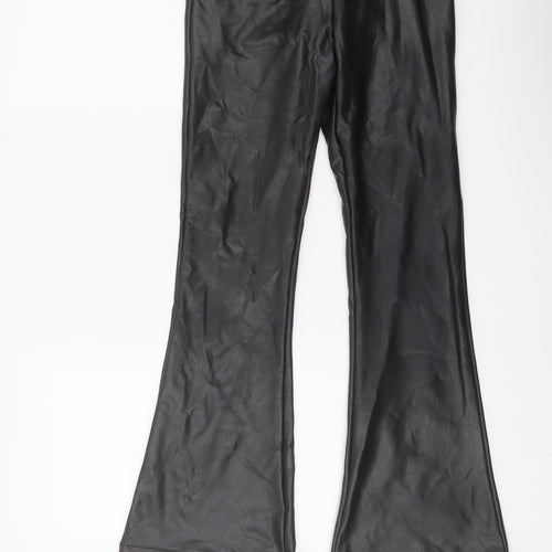 Marks and Spencer Girls Black Polyester Jegging Trousers Size 12-13 Years Regular Zip