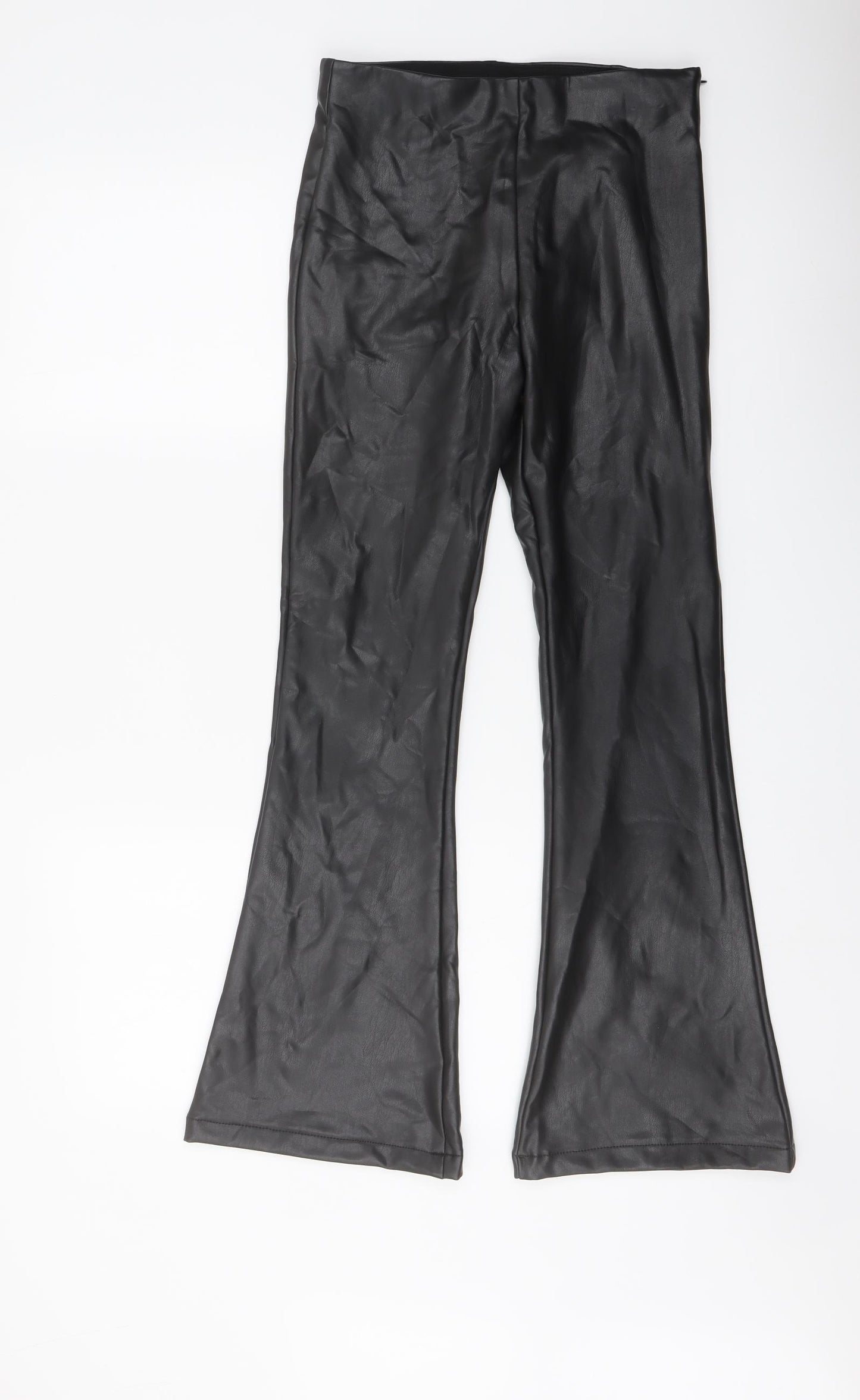 Marks and Spencer Girls Black Polyester Jegging Trousers Size 12-13 Years Regular Zip