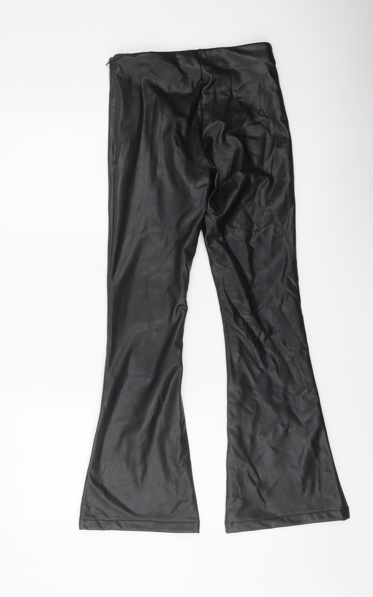 Marks and Spencer Girls Black Polyester Jegging Trousers Size 12-13 Years Regular Zip