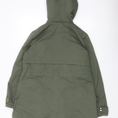 ASOS Womens Green Parka Coat Size 8 Zip