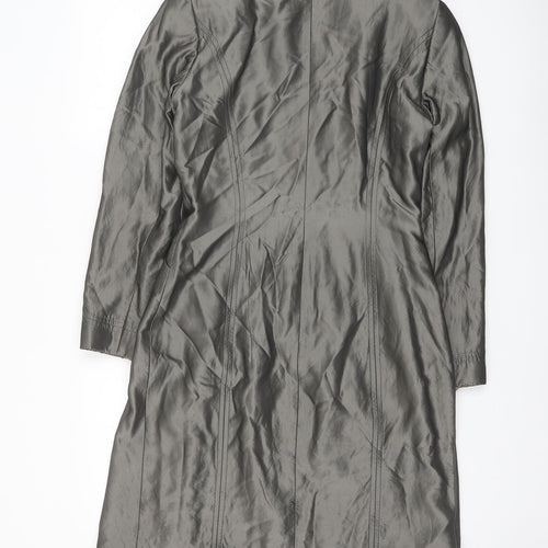 Coast Womens Grey Pea Coat Coat Size 10 Button