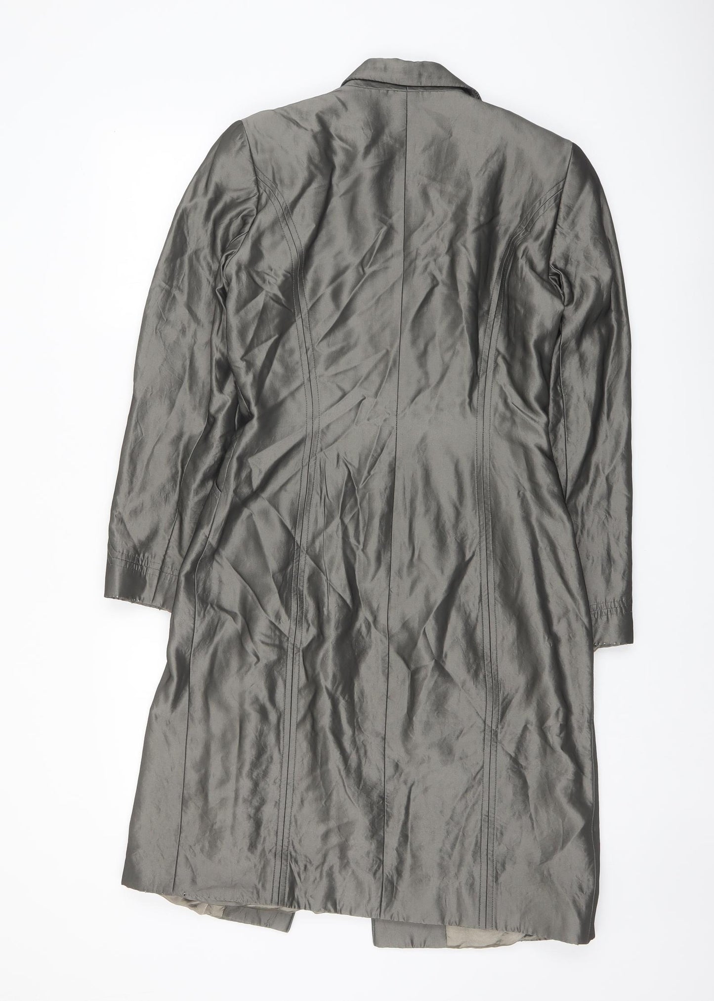 Coast Womens Grey Pea Coat Coat Size 10 Button