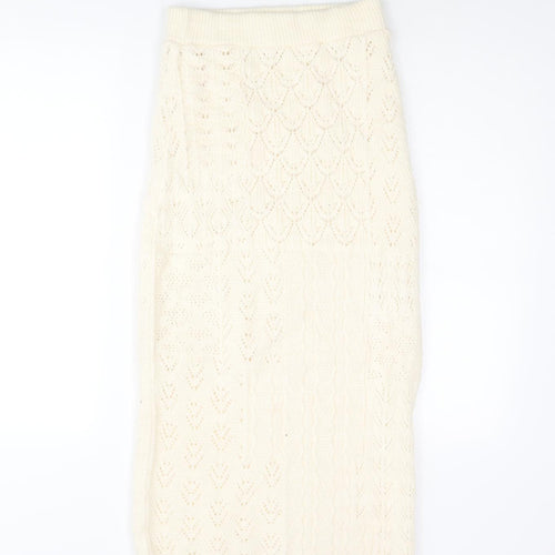 Marks and Spencer Womens Ivory Acrylic Straight & Pencil Skirt Size XS