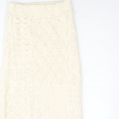 Marks and Spencer Womens Ivory Acrylic Straight & Pencil Skirt Size XS