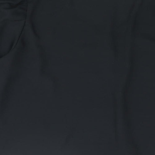 Marks and Spencer Womens Black Polyester Basic Blouse Size 20 V-Neck - Button Detail