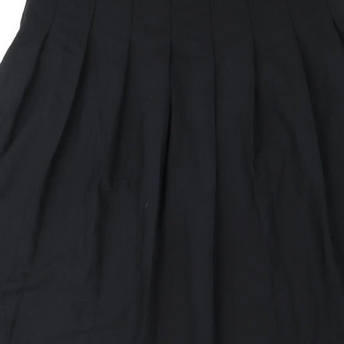 Marks and Spencer Womens Beige Polyester Pleated Skirt Size 14 Zip