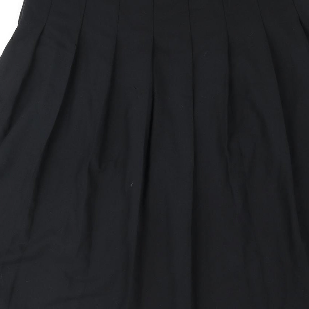 Marks and Spencer Womens Beige Polyester Pleated Skirt Size 14 Zip