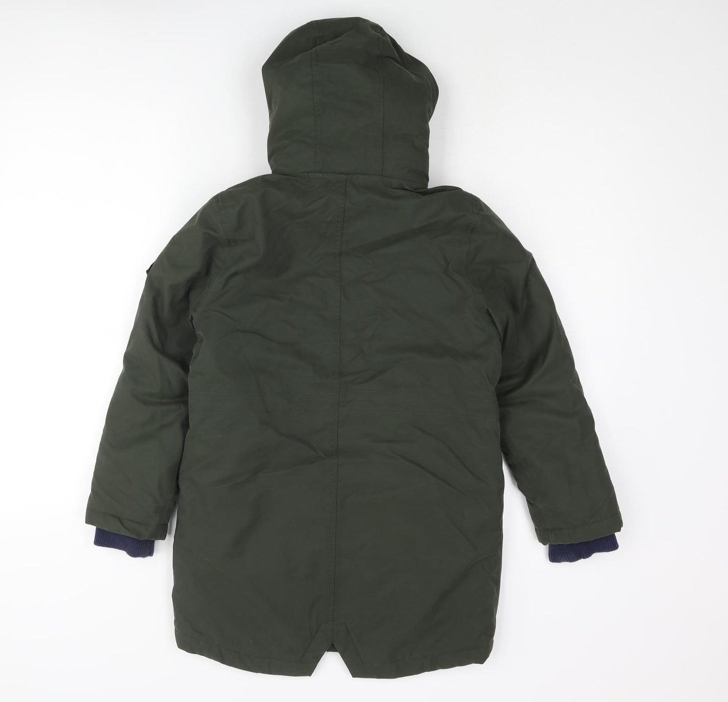 Joules Boys Green Parka Coat Size 8 Years Zip