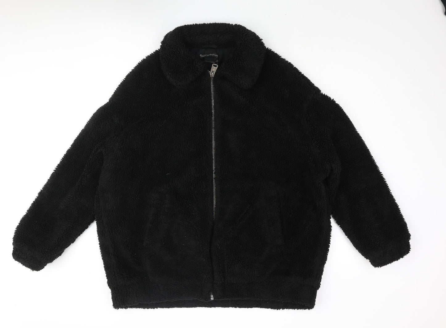 Urban Outfitters Womens Black Jacket Size L Zip