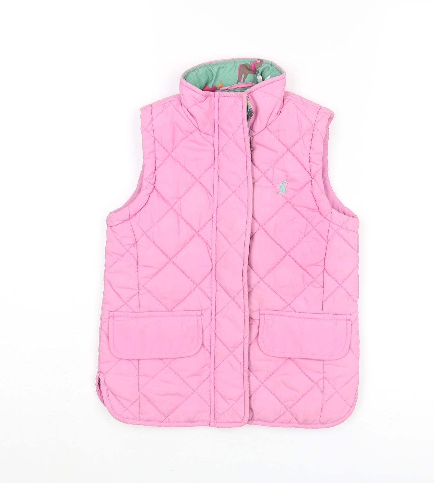 Joules Girls Pink Gilet Coat Size 5 Years Zip