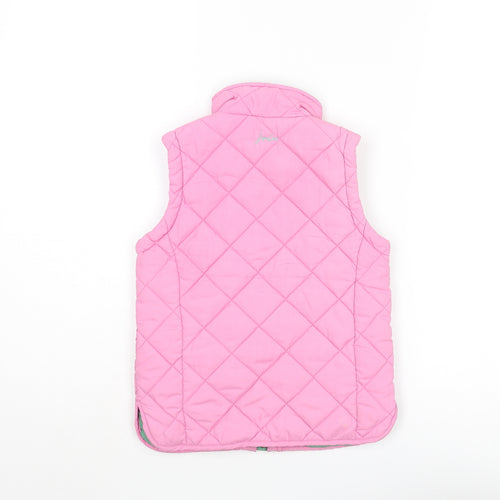 Joules Girls Pink Gilet Coat Size 5 Years Zip