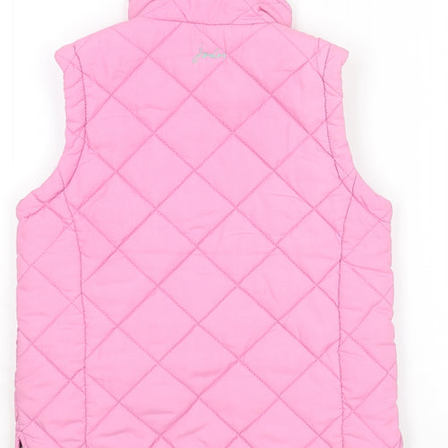 Joules Girls Pink Gilet Coat Size 5 Years Zip