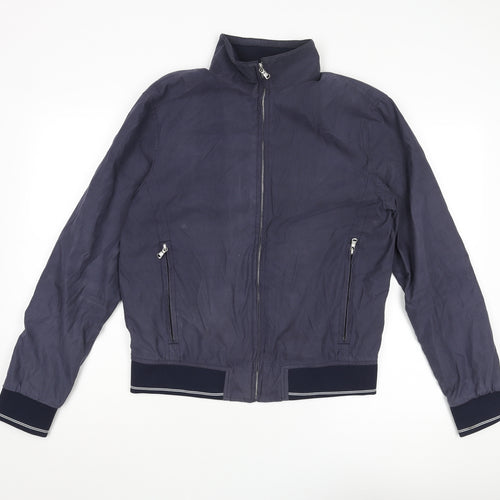 Marks and Spencer Mens Blue Bomber Jacket Jacket Size S Zip