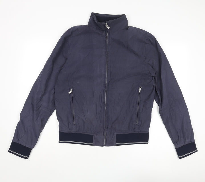Marks and Spencer Mens Blue Bomber Jacket Jacket Size S Zip