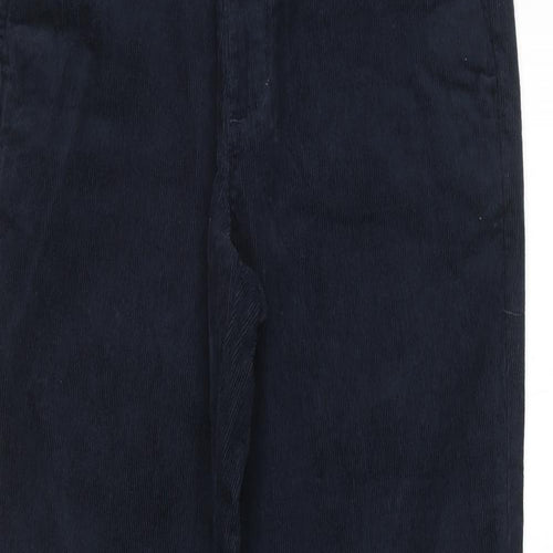 Marks and Spencer Mens Blue Cotton Chino Trousers Size 30 in L33 in Regular Zip