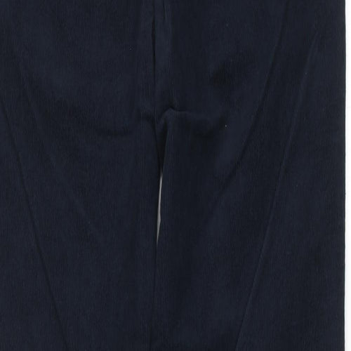 Marks and Spencer Mens Blue Cotton Chino Trousers Size 30 in L33 in Regular Zip