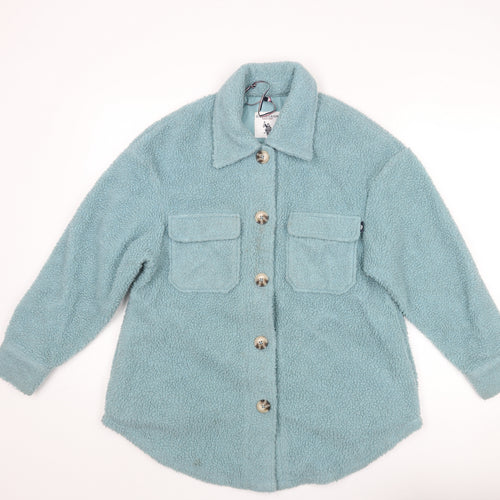 US Polo Assn. Womens Blue Jacket Coat Size XS Button - Shirt Jacket