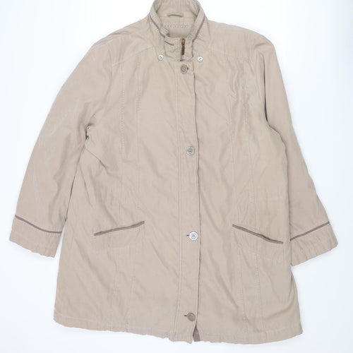Bonmarché Womens Beige Parka Coat Size L Zip