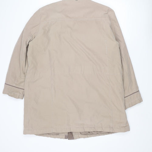 Bonmarché Womens Beige Parka Coat Size L Zip