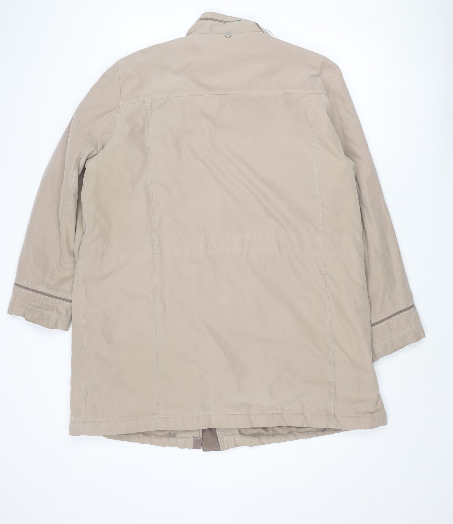 Bonmarché Womens Beige Parka Coat Size L Zip