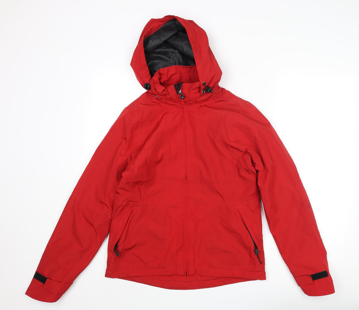 Acode Womens Red Rain Coat Coat Size S Zip
