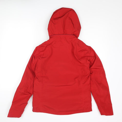 Acode Womens Red Rain Coat Coat Size S Zip
