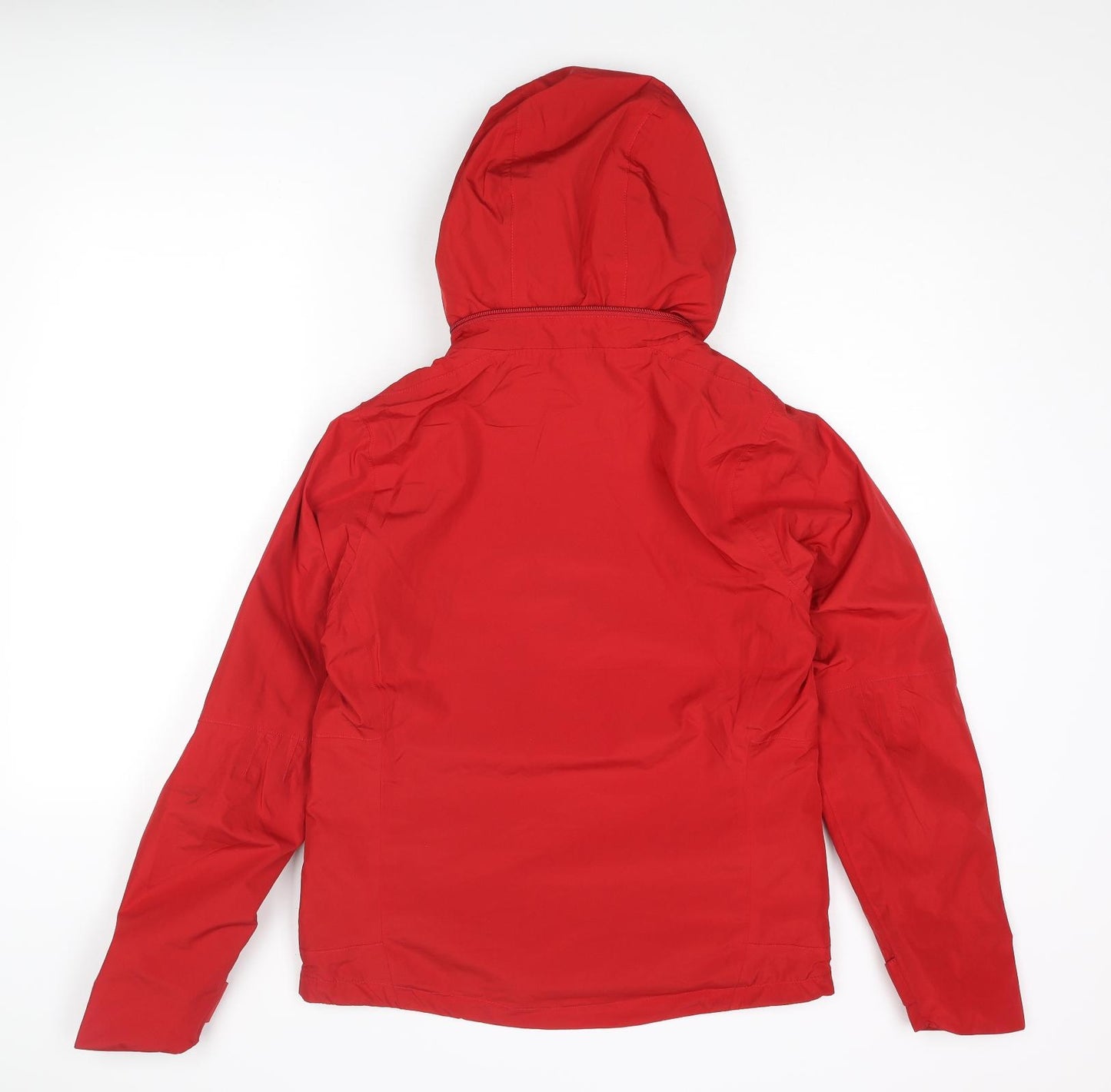Acode Womens Red Rain Coat Coat Size S Zip