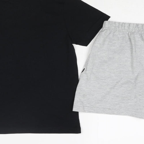 Marks and Spencer Boys Black Solid Cotton Pyjama Set Size 7-8 Years Pullover - Stranger Things