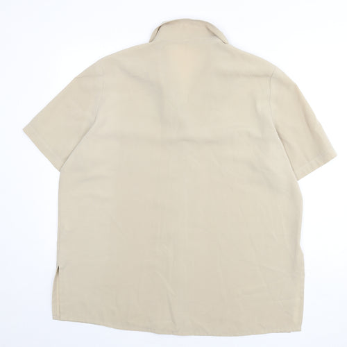 Berkertex Womens Beige Polyester Basic Button-Up Size 18 Collared