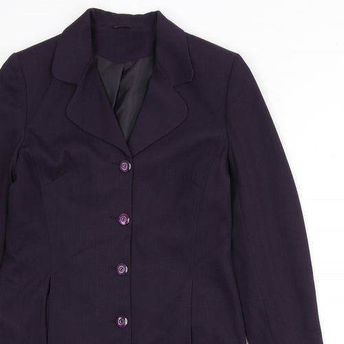 Debenhams Womens Purple Polyester Jacket Blazer Size 10