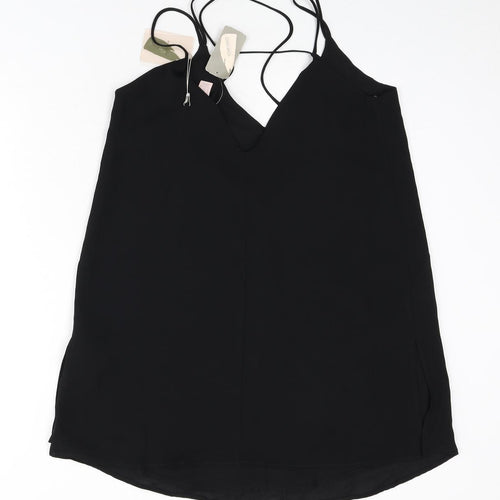 FOREVER 21 Womens Black Polyester A-Line Size XS V-Neck Pullover