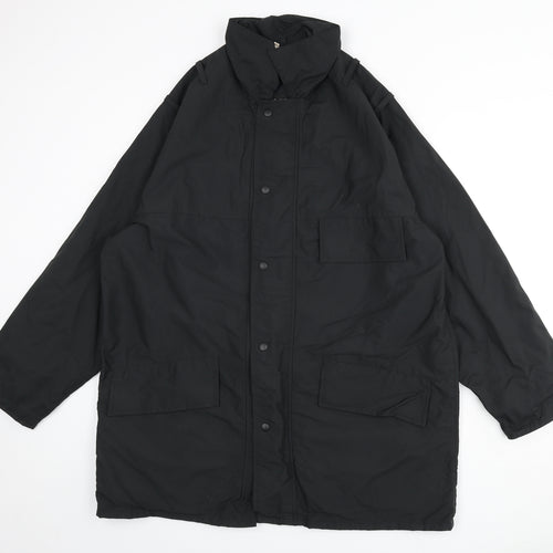 Wood Harris Mens Black Jacket Coat Size L Zip