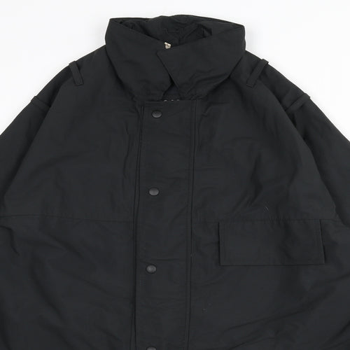 Wood Harris Mens Black Jacket Coat Size L Zip