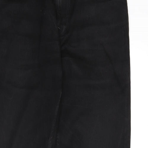 Mish Mash Mens Black Cotton Straight Jeans Size 34 in L28 in Regular Zip - Washed Denim Look