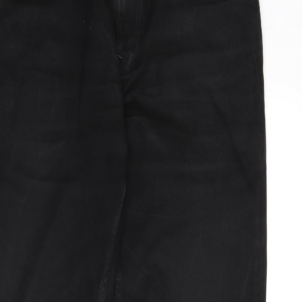 Mish Mash Mens Black Cotton Straight Jeans Size 34 in L28 in Regular Zip - Washed Denim Look