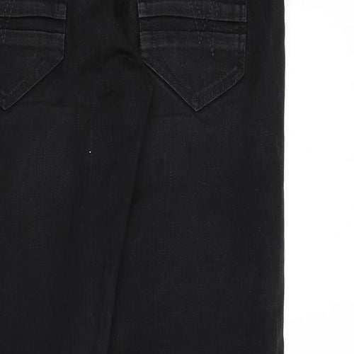 Mish Mash Mens Black Cotton Straight Jeans Size 34 in L28 in Regular Zip - Washed Denim Look