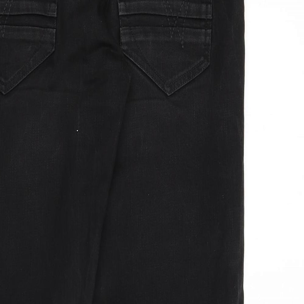 Mish Mash Mens Black Cotton Straight Jeans Size 34 in L28 in Regular Zip - Washed Denim Look