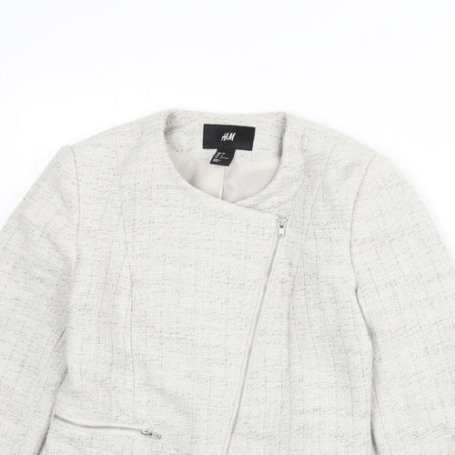 H&M Womens Beige Jacket Size 8 Zip