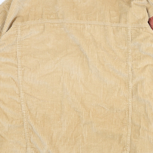 Boohoo Womens Beige Jacket Size 12 Button