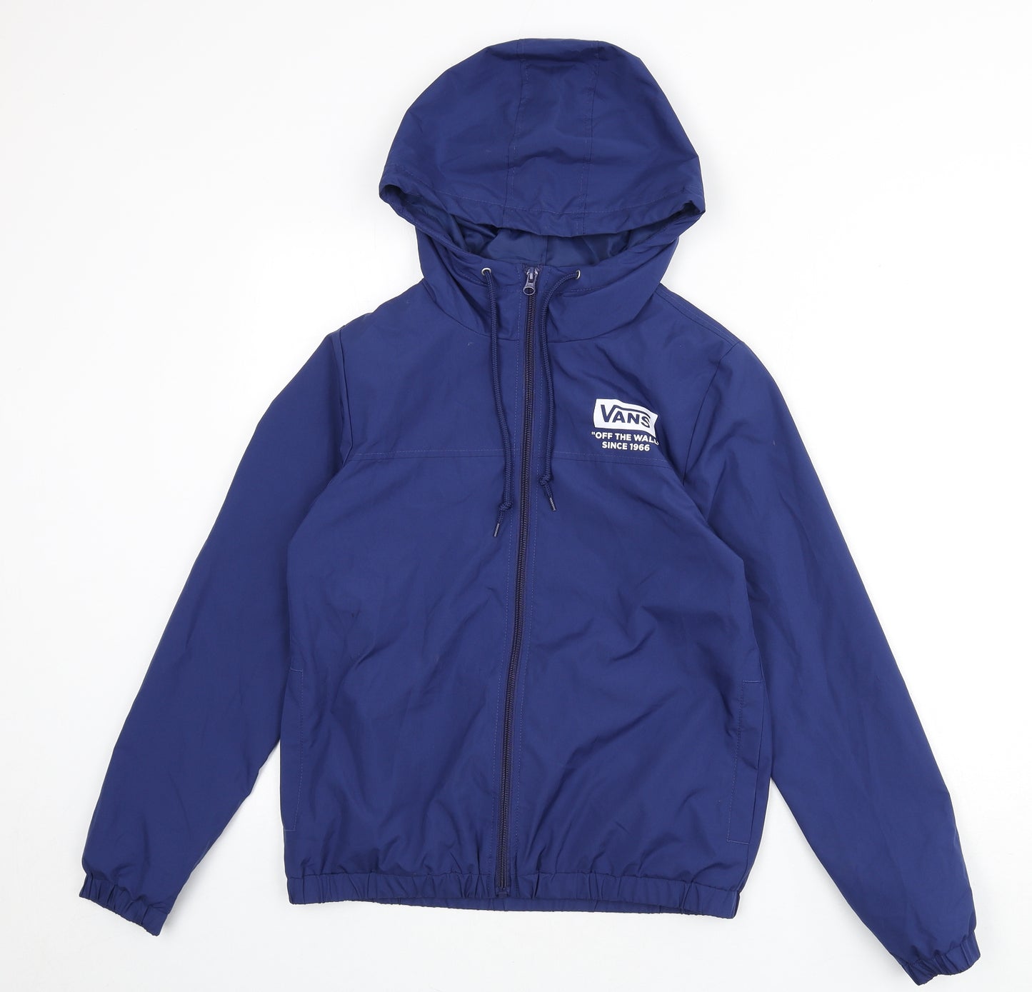 VANS Mens Blue Windbreaker Coat Size XS Zip