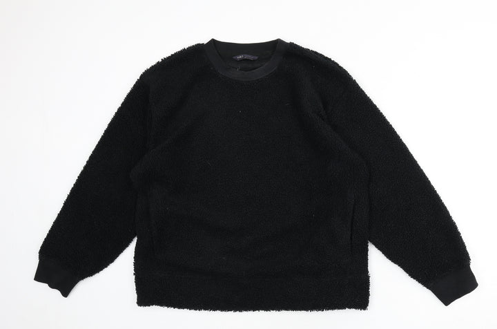Marks and Spencer Womens Black Polyester Pullover Sweatshirt Size L Pullover