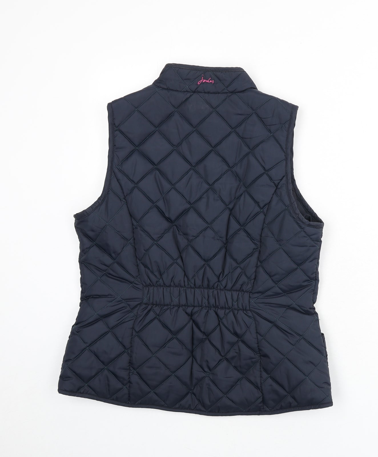Joules Womens Blue Gilet Coat Size 12 Zip - Quilted