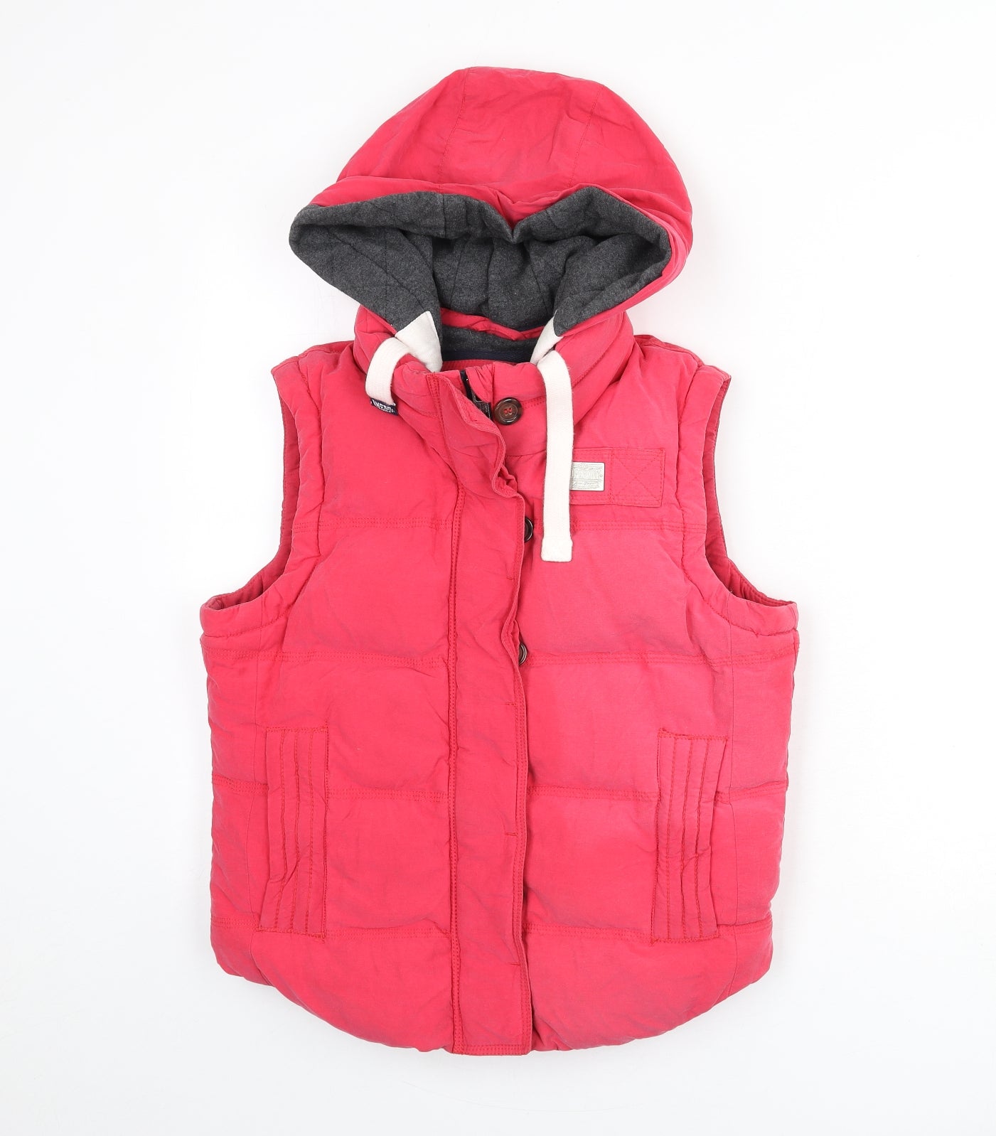 Superdry Womens Pink Gilet Coat Size S Zip