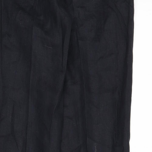 Blazer Mens Blue Linen Dress Pants Trousers Size 32 in L32 in Regular Zip